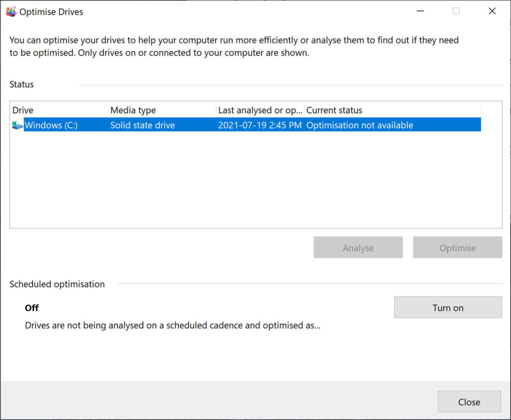 hard drive ssd defragmentation