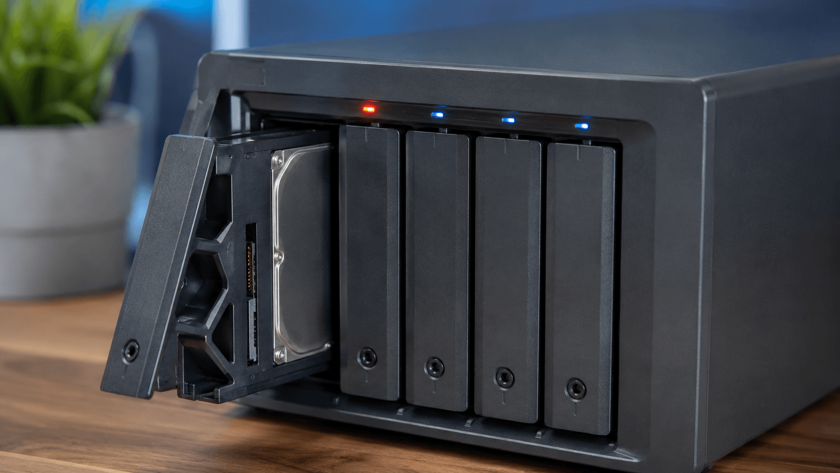 NAS drive partially removed