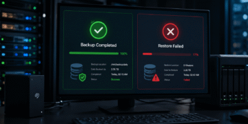 Backup completed but restore failed warning screen