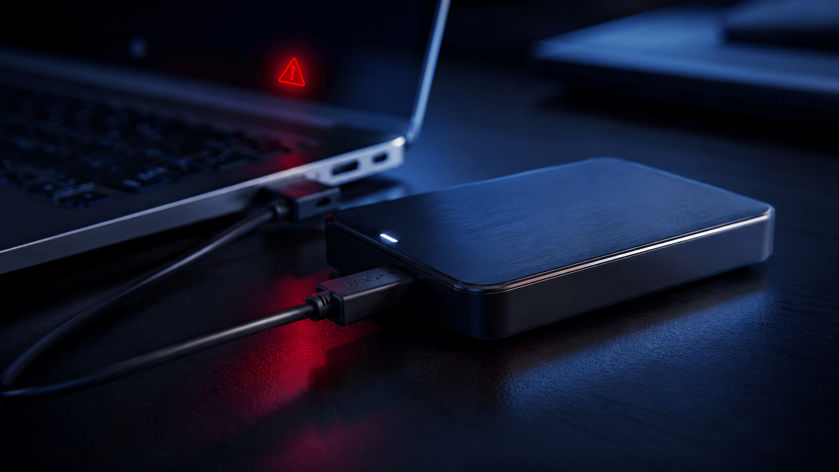 Connected external backup drive at risk during ransomware attack